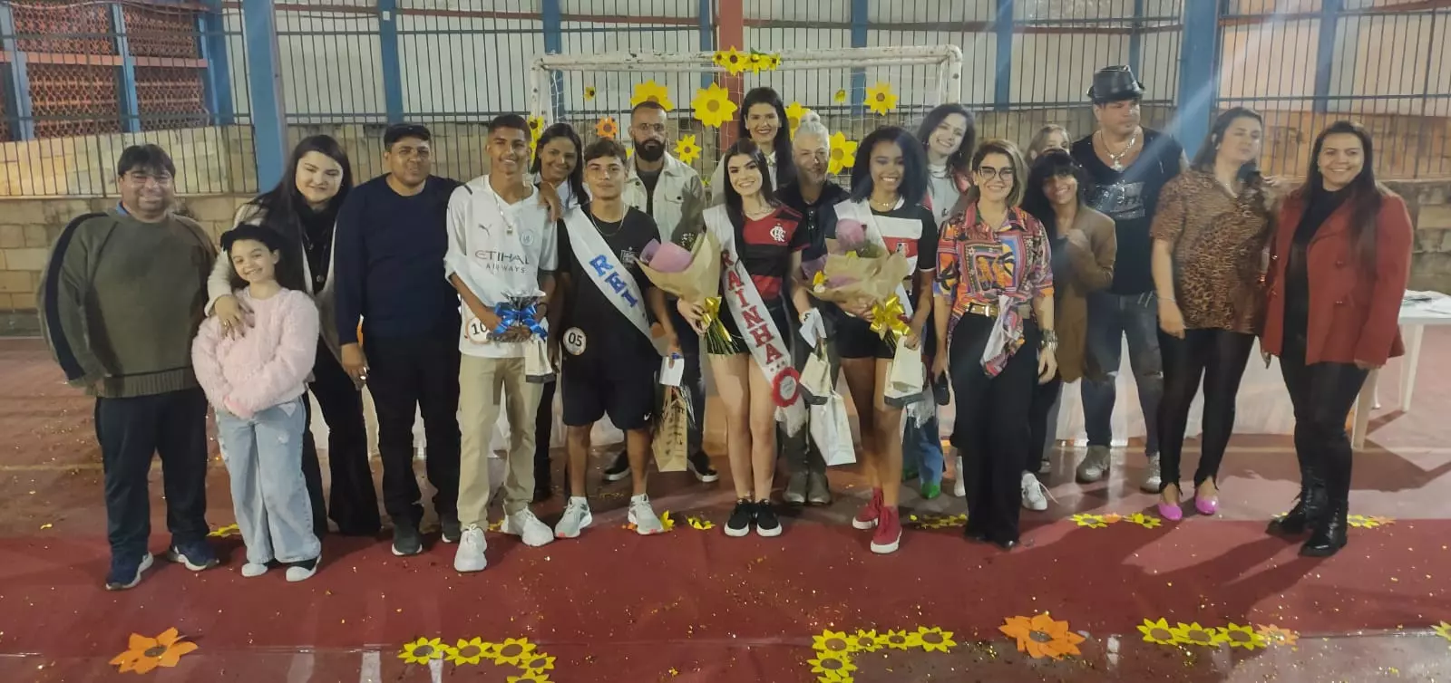 Escolha do rei e rainha oficializa a abertura do 1° Festival Esportivo de Futsal do Estadual